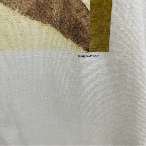 Vintage 2001 White Signed Pam Tillis Thunder & Roses Graphic Band Tee - Picture 9 of 12